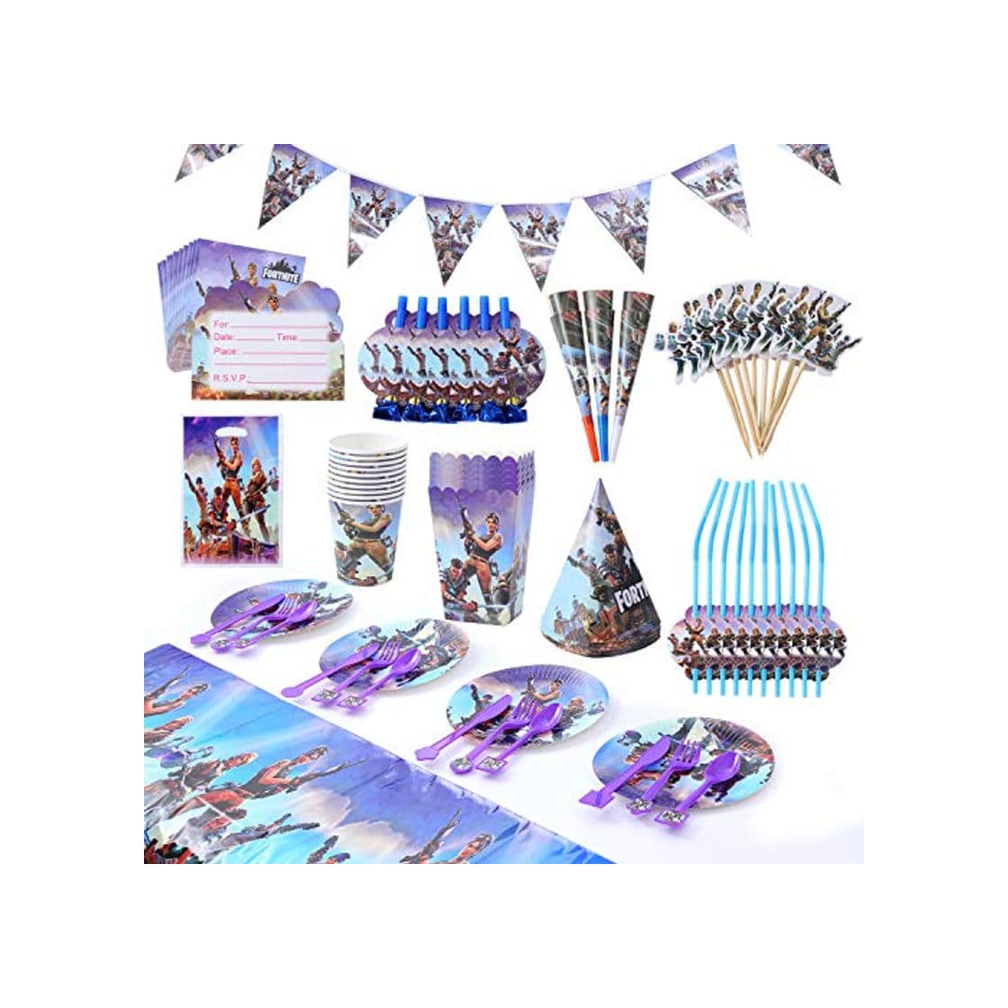 Producto Herefun 137Piezas Game Party Supplies