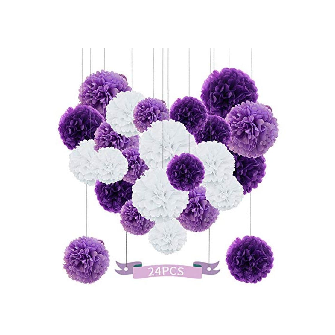 Producto Pompon de Papel de Seda, Papel Pom Poms Flores Tissue para fiestas