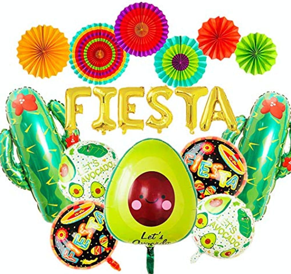 Producto JeVenis Set de 14 Decoración de fiesta mexicana Decoración de fiesta Fiesta Globos de fiesta Globos de cactus Suministros de fiesta Fiesta