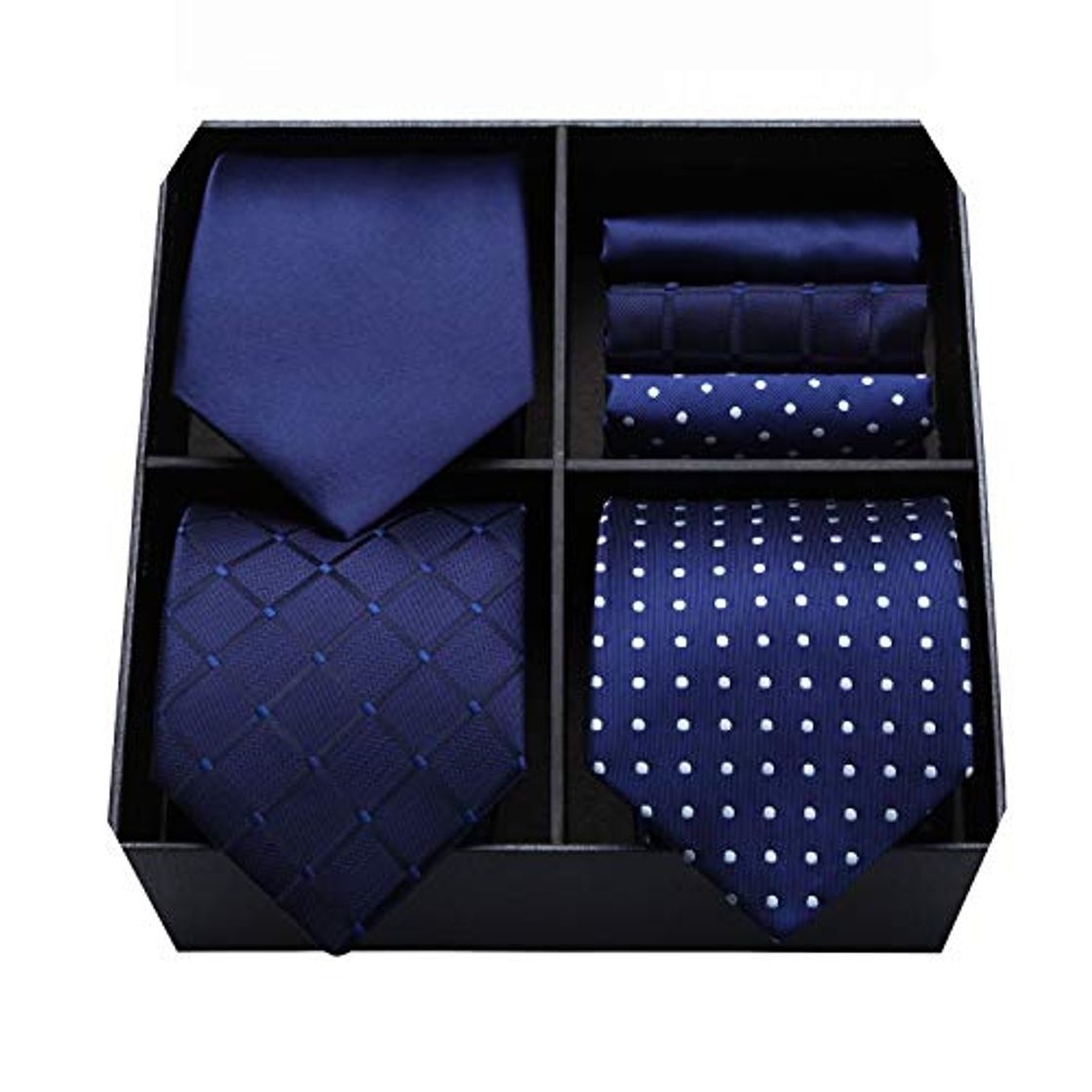 Producto HISDERN Lote 3 PCS Corbata de hombre Cheque de lunares Fiesta de