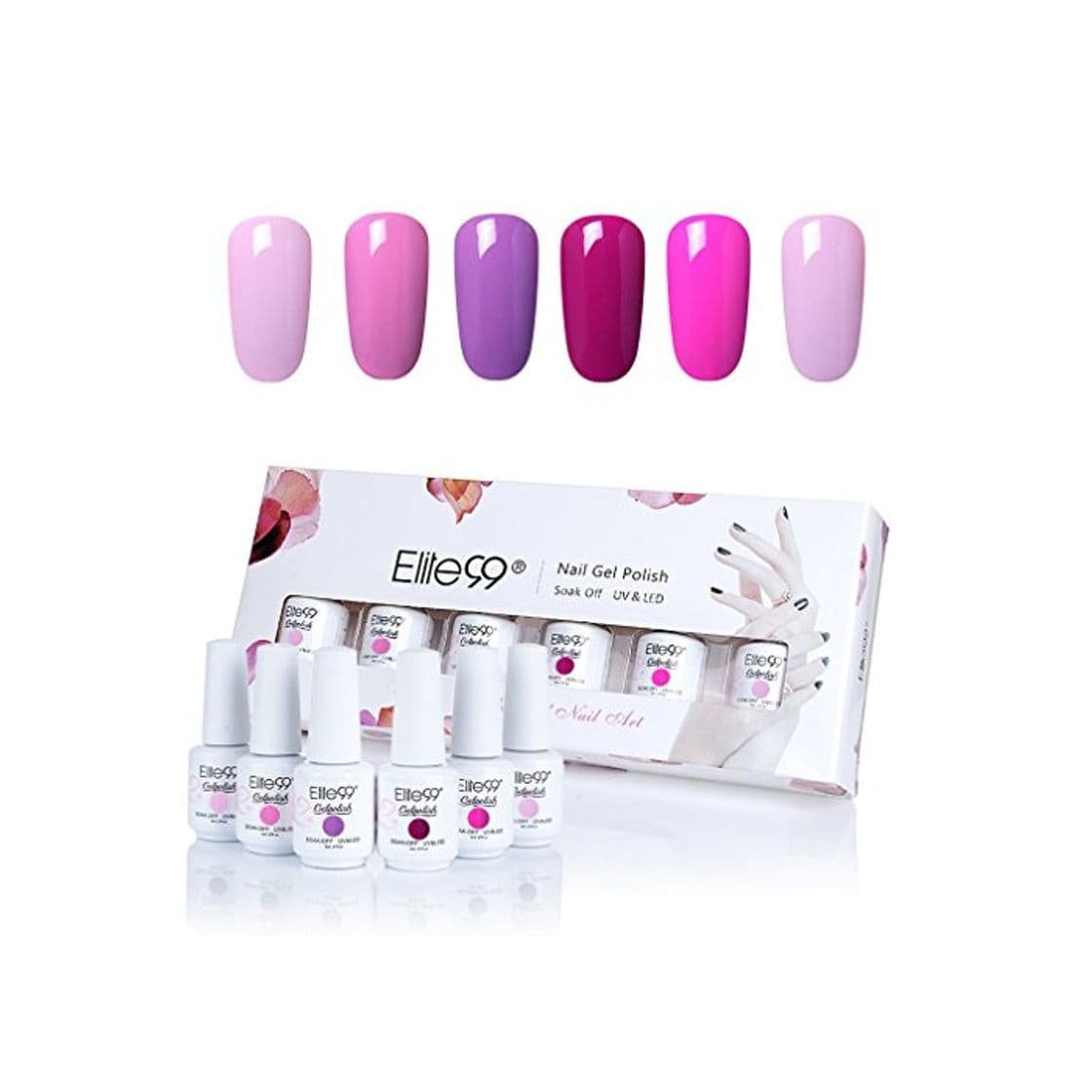 Product Elite99 6PCS Kit de Esmalte de Uñas de Gel UV LED Color