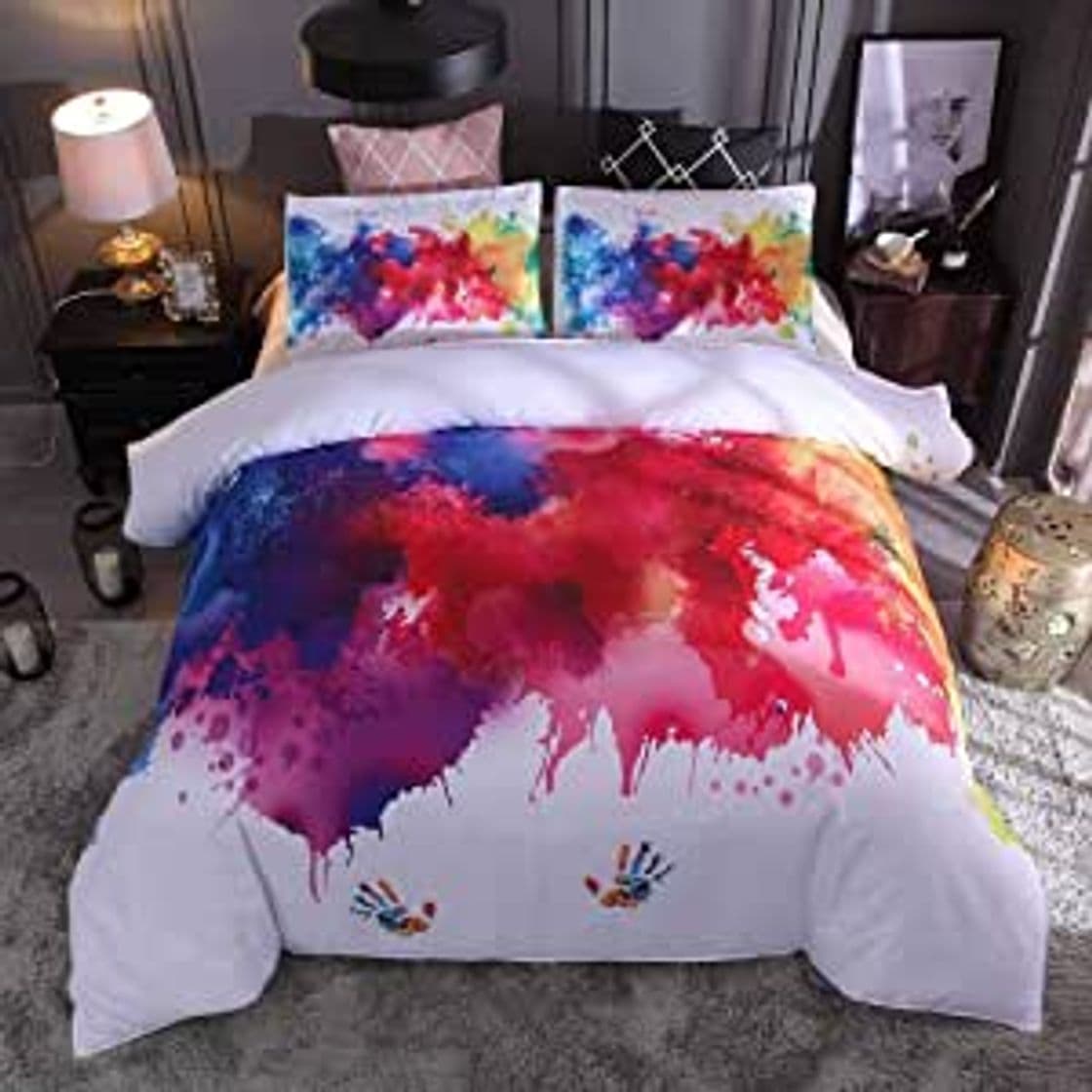 Producto Huateng Tie Dyeing World Map Juego de sábanas 3 Piezas con Funda