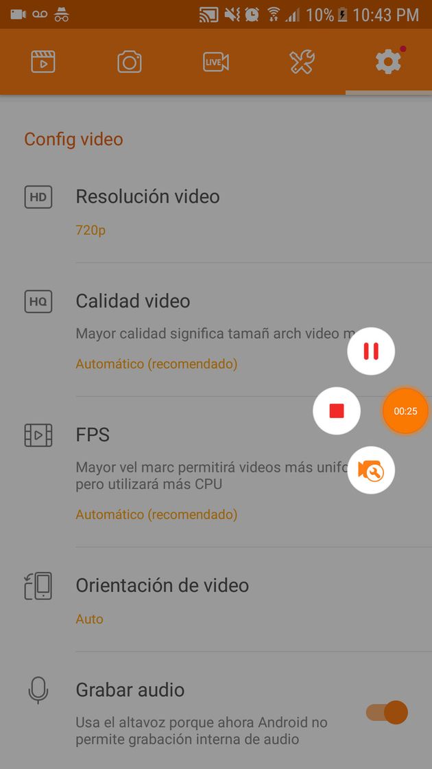 App Grabar Pantalla - X Recorder 