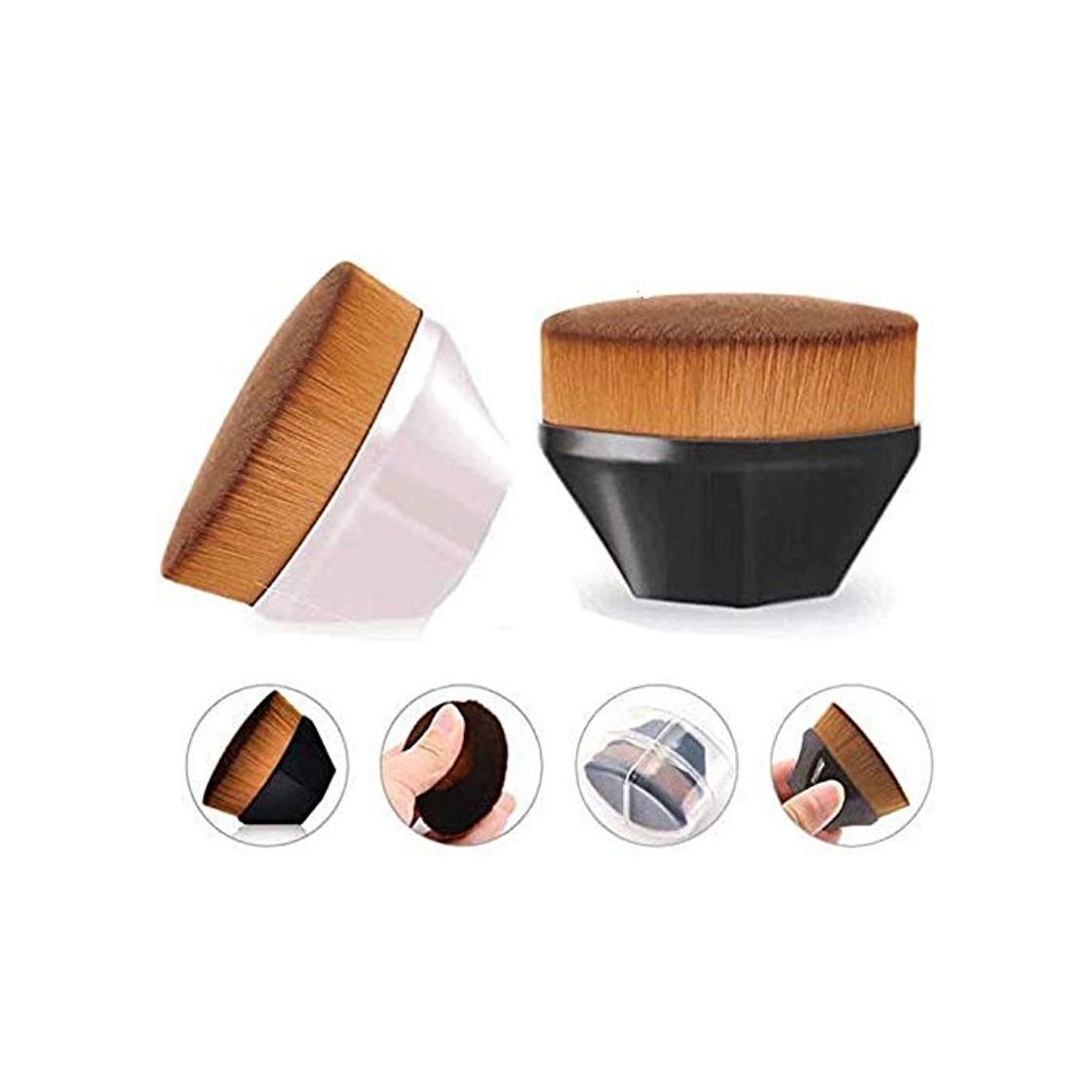 Product 2Pcs Flawless Wand Foundation Brush Six Corners Powder Makeup Loose Powder Brushes