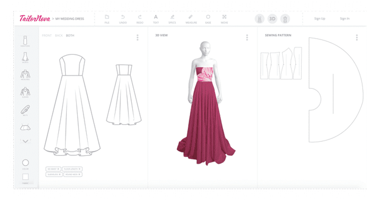 Fashion Tailornova | Online clothing design software