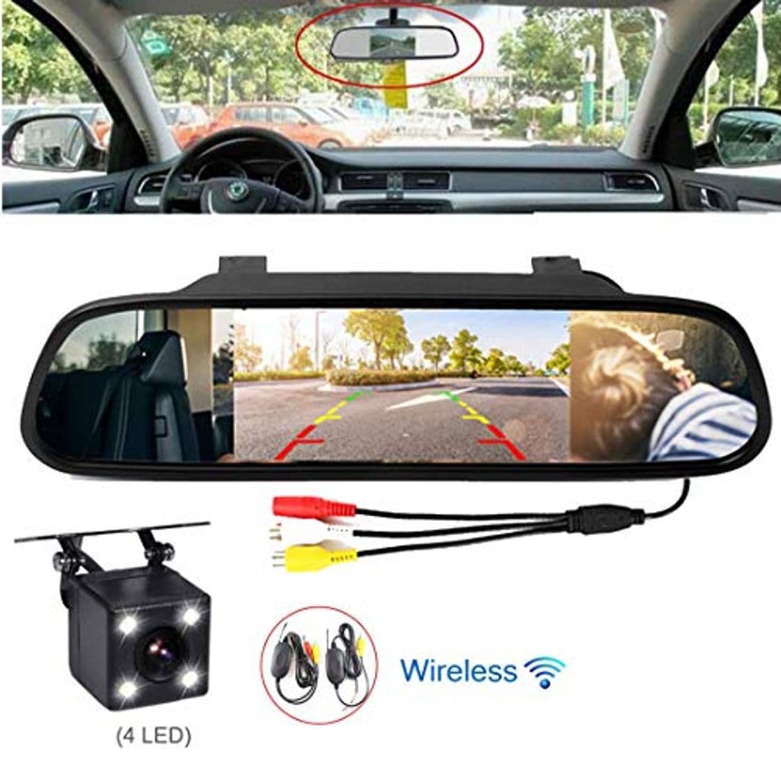 Producto VIGORFLYRUN PARTS LTD 4.3" TFT LCD Monitor de Retrovisor del Coche