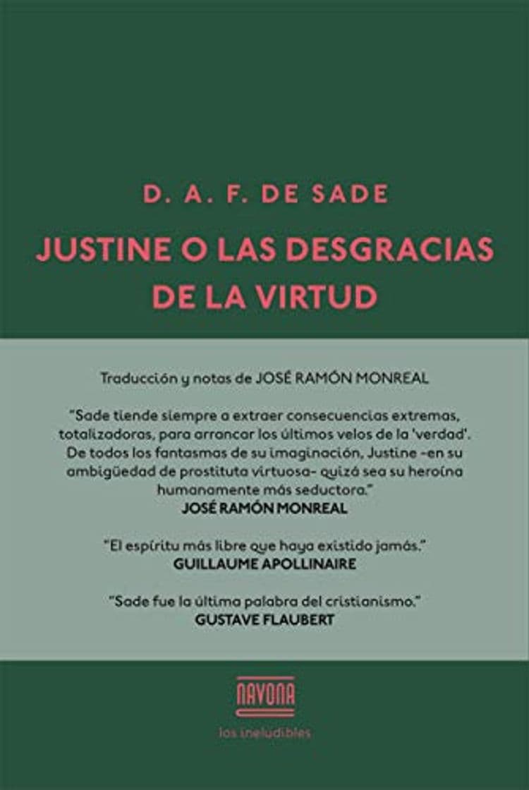 Libro Justine o las desgracias de la virtud