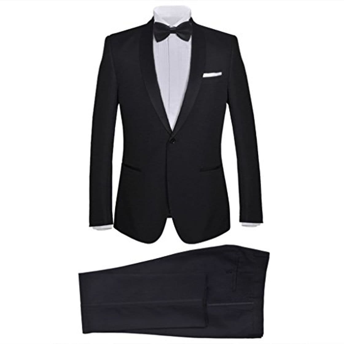 Product Esmoquin Traje de Gala de 2 Piezas con corbatín para Hombre Talla 50 Negro