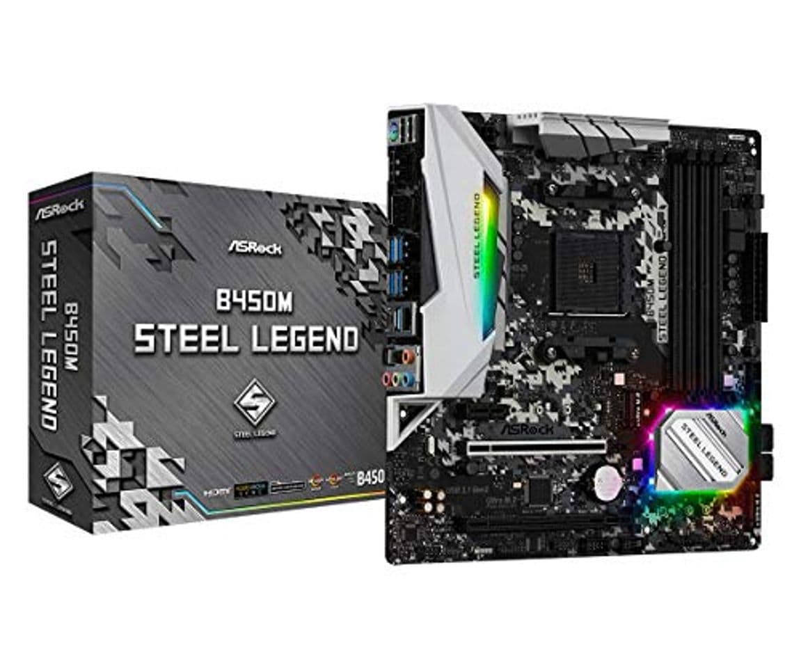 Electronic Asrock B450M Steel Legend Zócalo AM4 AMD B450 Micro ATX - Placa