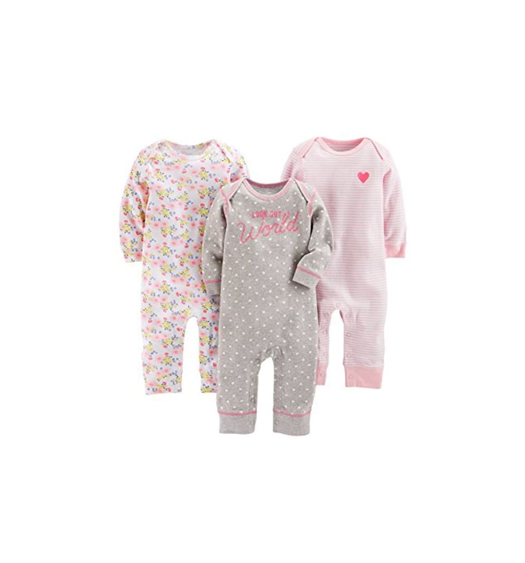 Producto Simple Joys by Carter's enteritos para bebés, paquete de 3 ,Gray