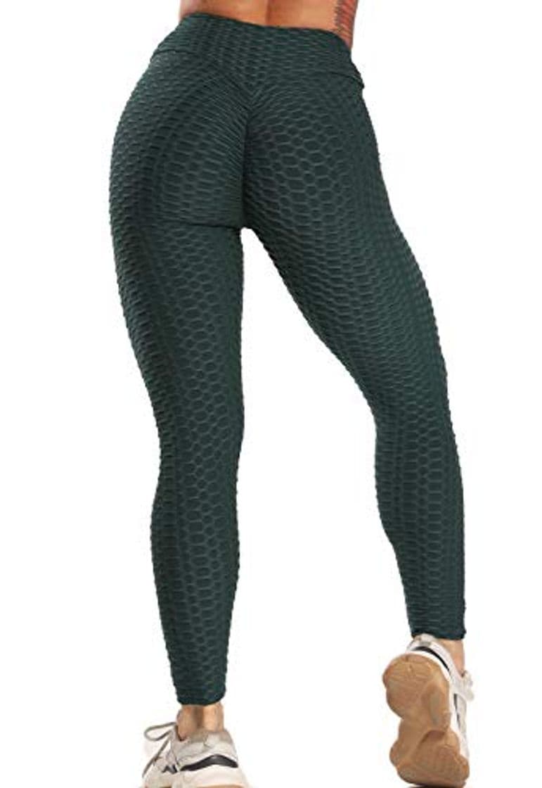 Moda FITTOO Mallas Pantalones Deportivos Leggings Mujer Yoga Alta Cintura Gran Elásticos Fitness  Verde M