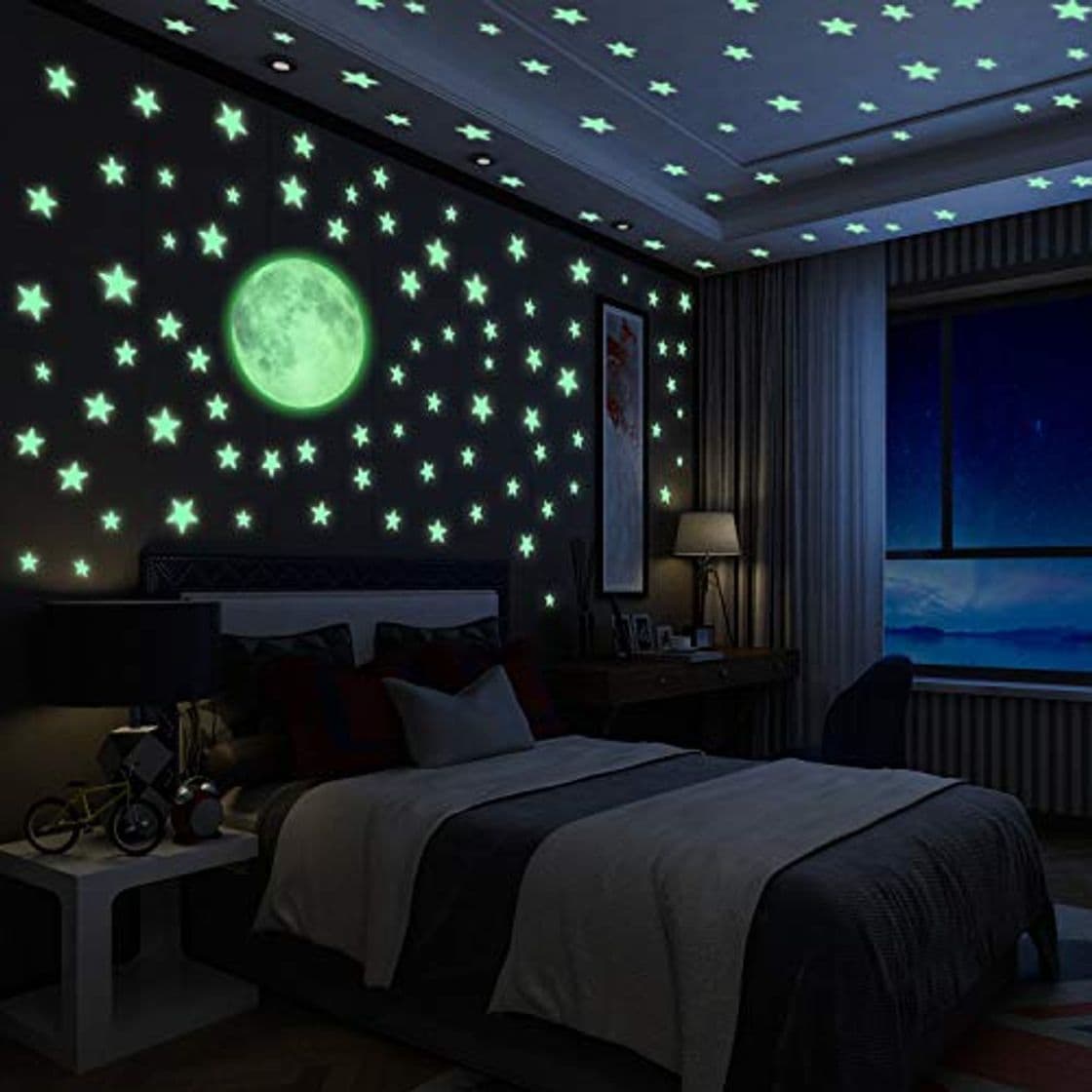 Producto Luminoso Pegatinas de Pared Yosemy Luna y Estrellas