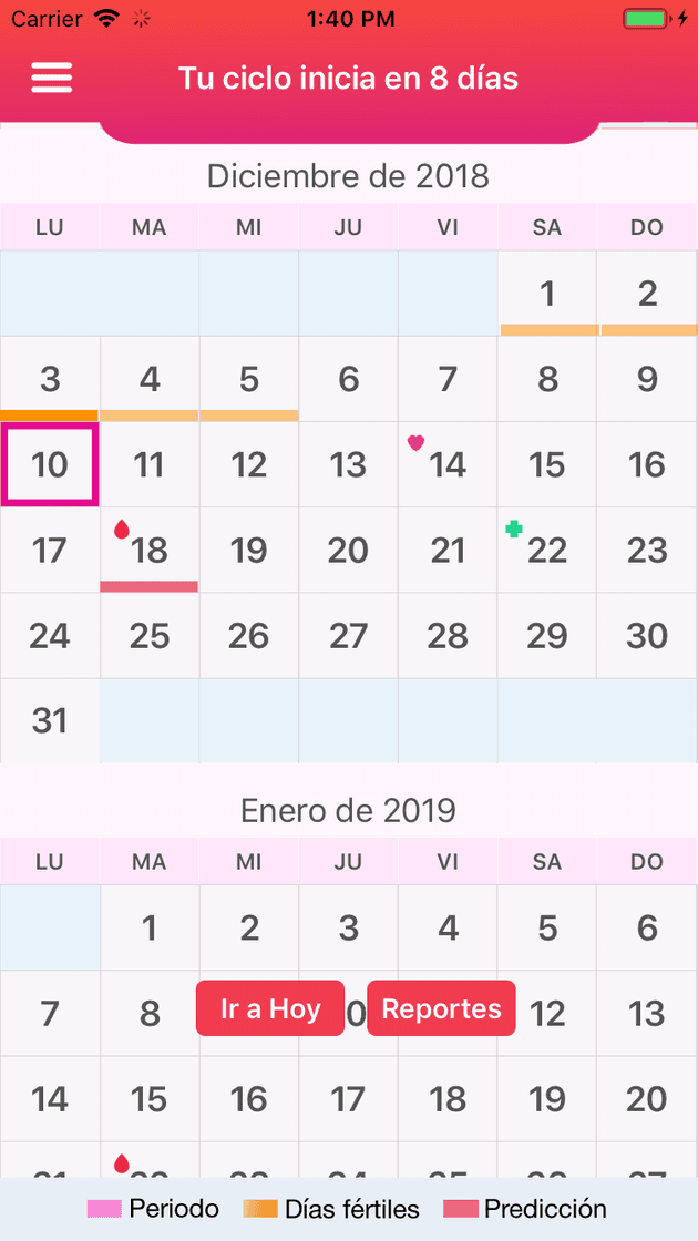 Fashion CALENDARIO MENSTRUAL