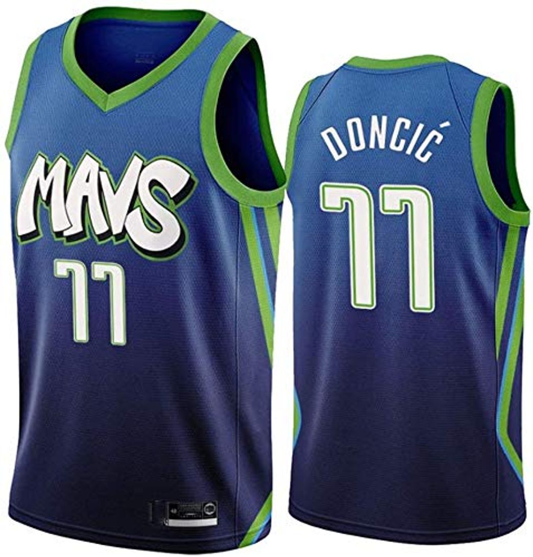 Product DCCSport Hombre Ropa de Baloncesto Dallas Mavericks 77 Doncic Jersey Camiseta de