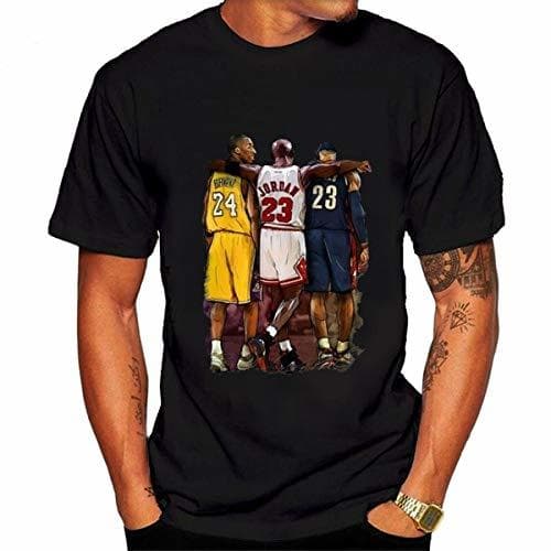 Moda Playera de Manga Corta para Hombre NBA Lebron James Kobe Bryant Michael