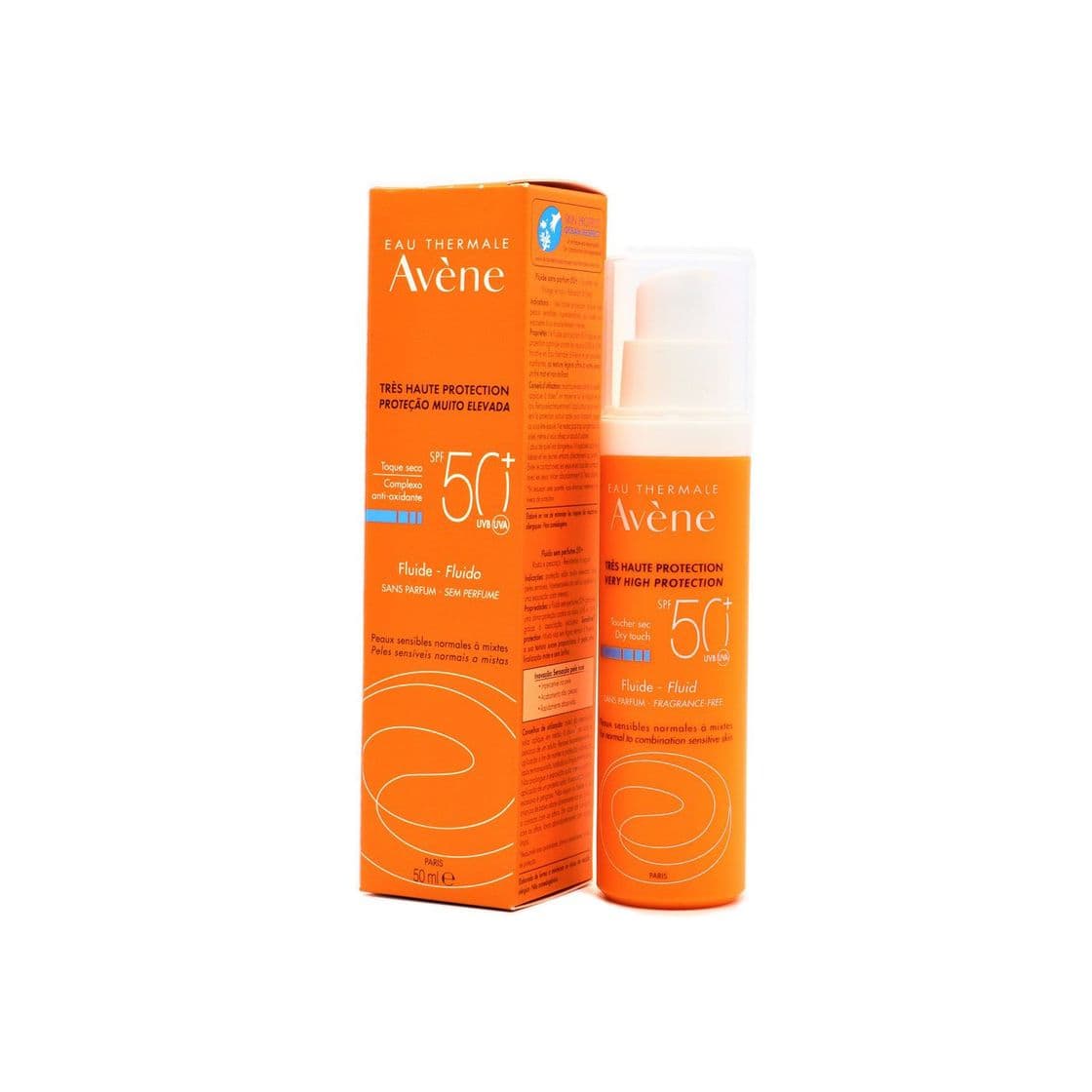 Producto AVENE Solar fluido toque seco spf50