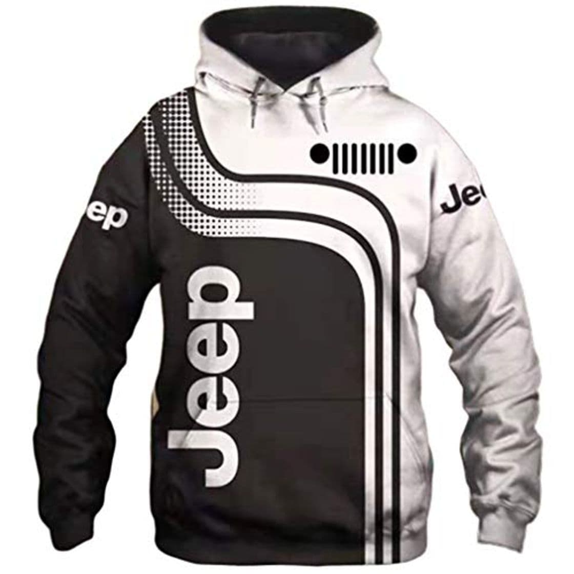 Moda Unisex De Manga Larga con Capucha 3D Digital Internacional Jeep Logo Imprimir