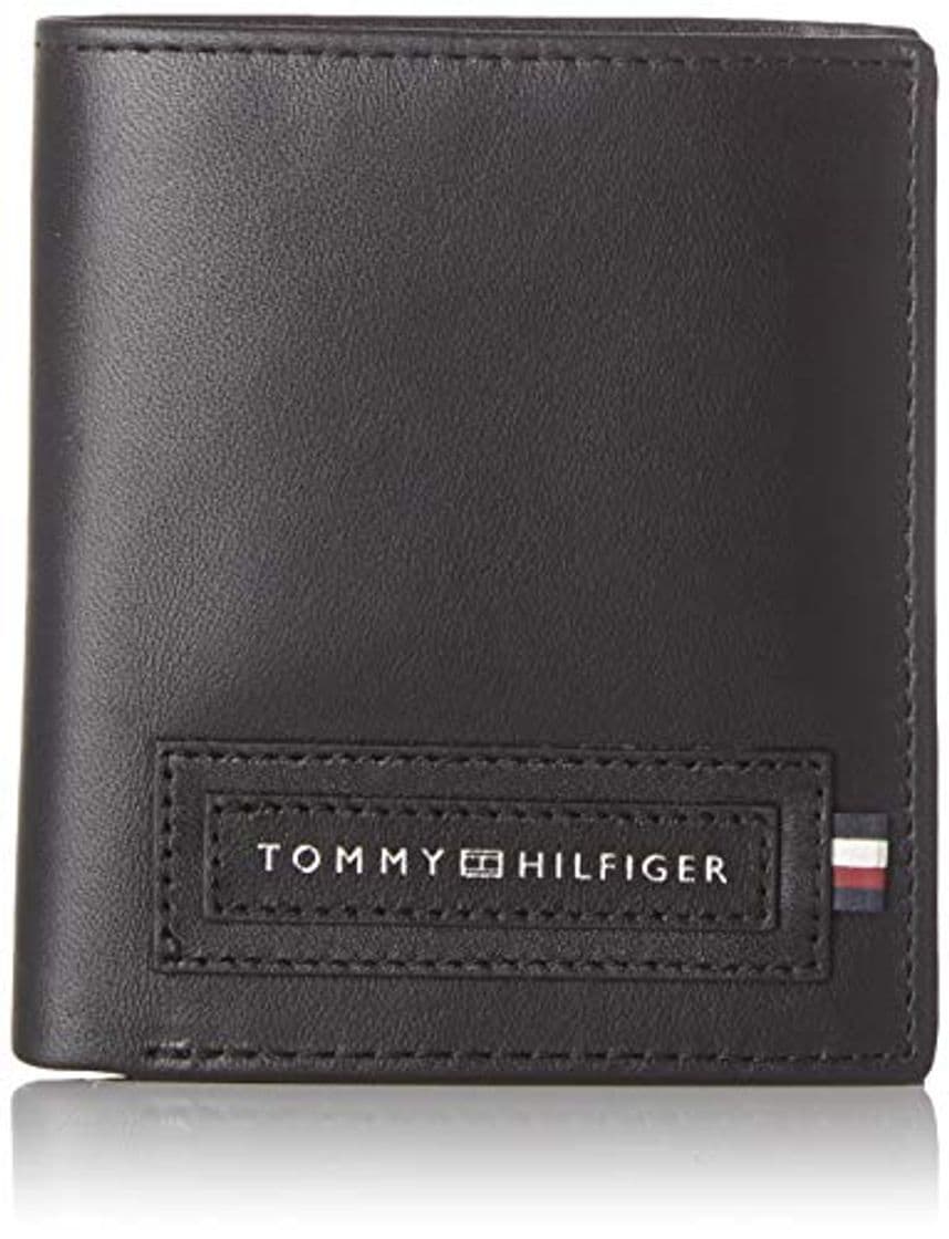 Moda Tommy Hilfiger - Modern Tall Ns Trifold, Carteras Hombre, Negro