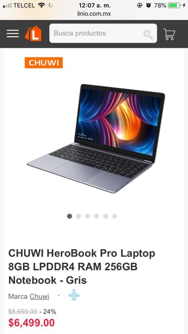 Fashion Oferta 🔥 Laptop CHUWI 8 GB