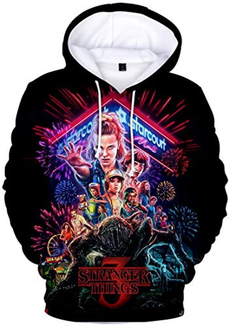 Fashion FLYCHEN Sudadera Stranger Things 3 New Season para Niñas 3D Impreso Digital