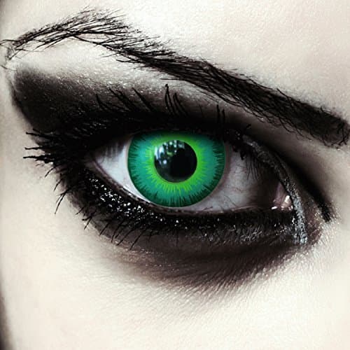 Beauty Lentillas de color verde para Cosplay Halloween duende disfraces lentillas sin dioprtías/corregir