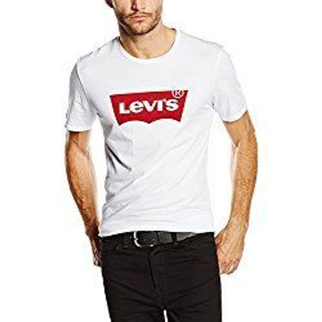 Moda Levi's Graphic Set-In Neck, Camiseta para Hombre, Blanco