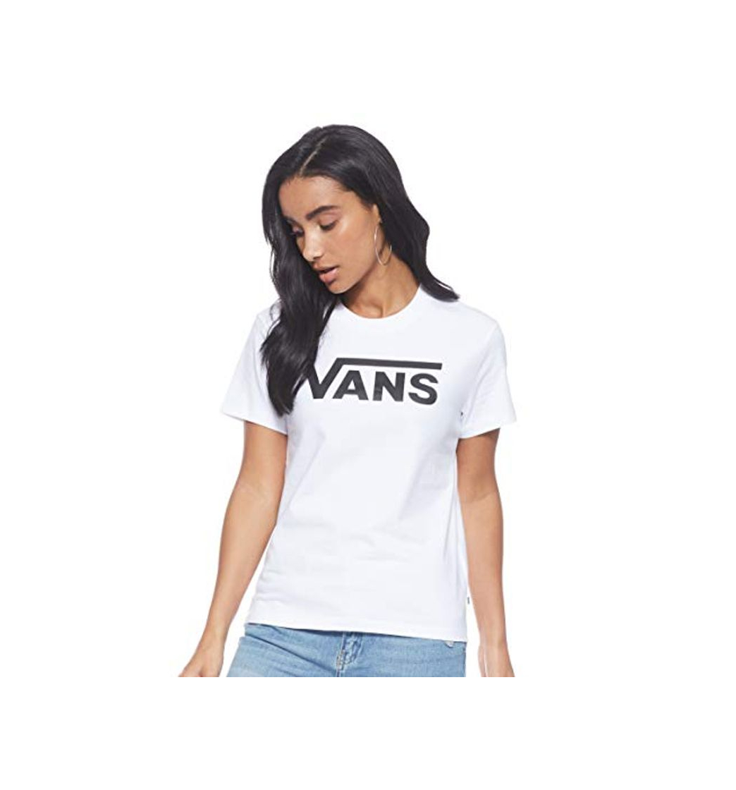 Fashion Vans Flying V Crew tee Camiseta, Blanco