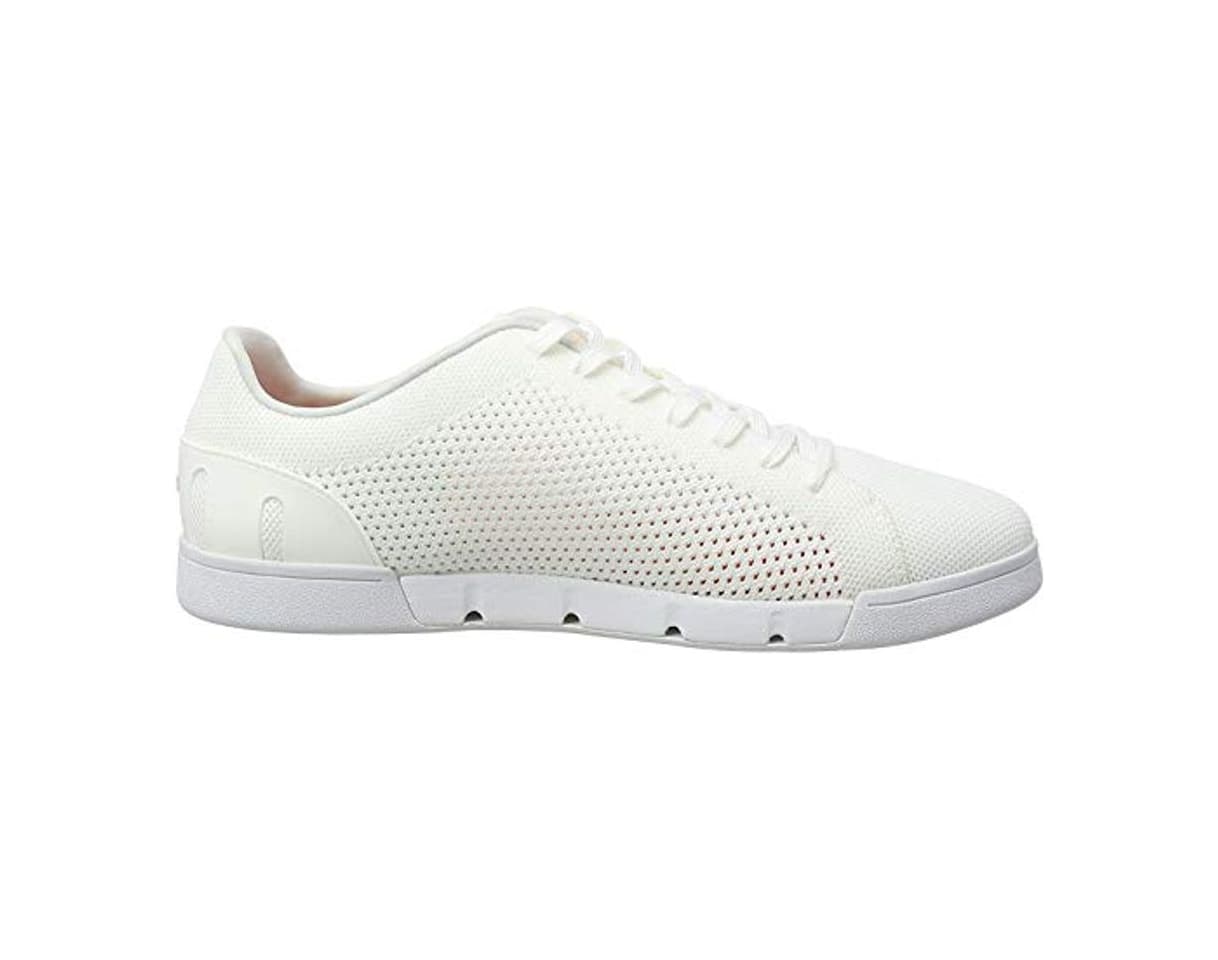 Moda SWIMS Breeze Tennis Knit, Zapatillas para Hombre, Blanco