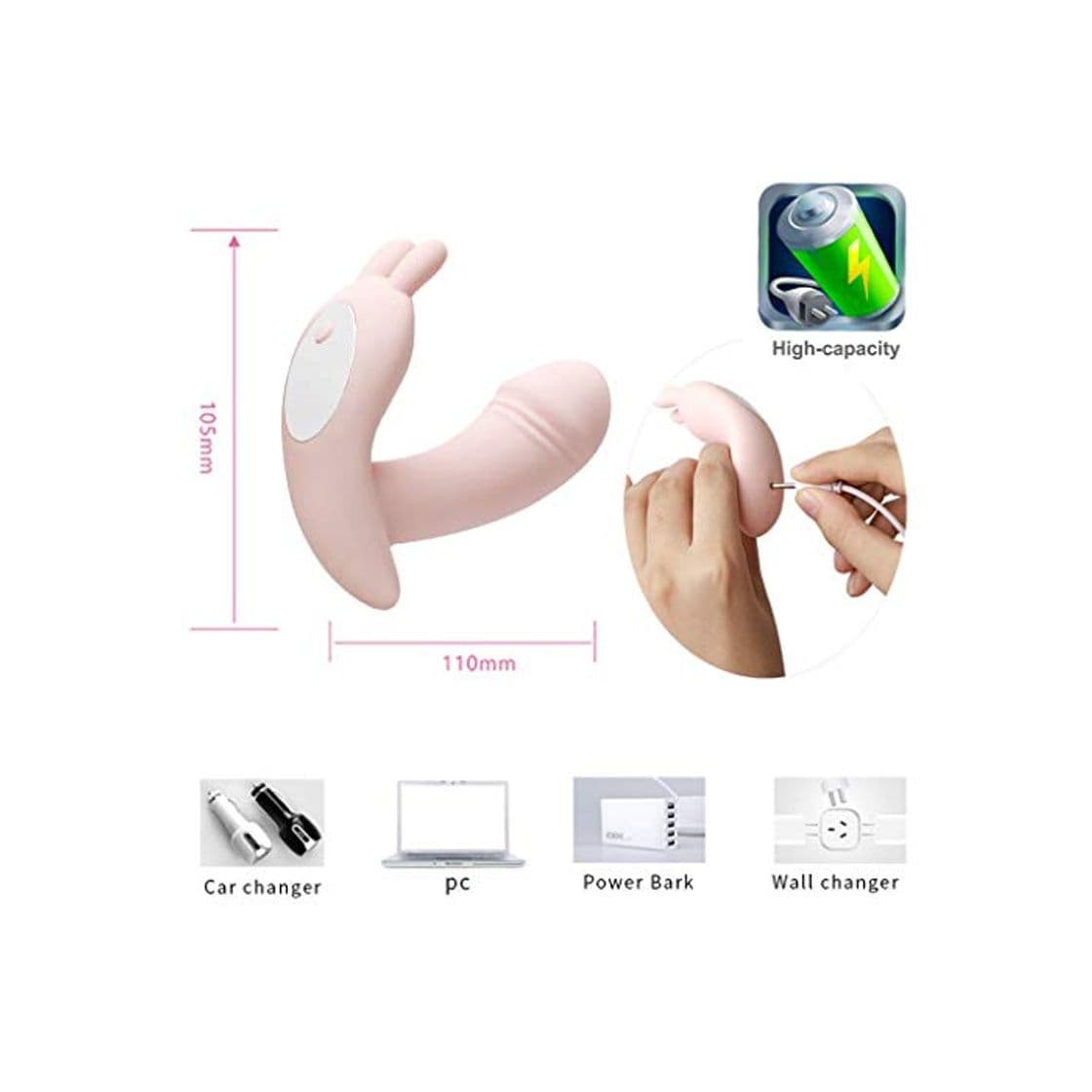 Product ZBZYXA Gel de sílice Femenino Que Carga el Conejo Que USA Invisible