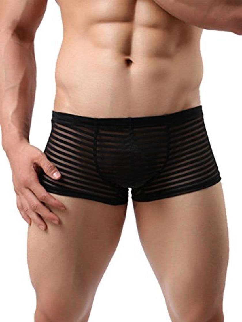 Lugar Neiyiku Hombre Bóxer Slip Cazoncillos de Cintura Baja Ropa Interior Elástico Transpirable