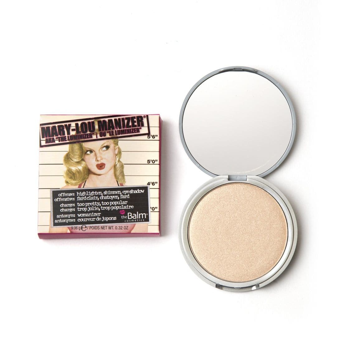 Beauty The Balm Highlighter Powder Mary Lou Manizer Shimmer Highlighter Puder Rozświetlający