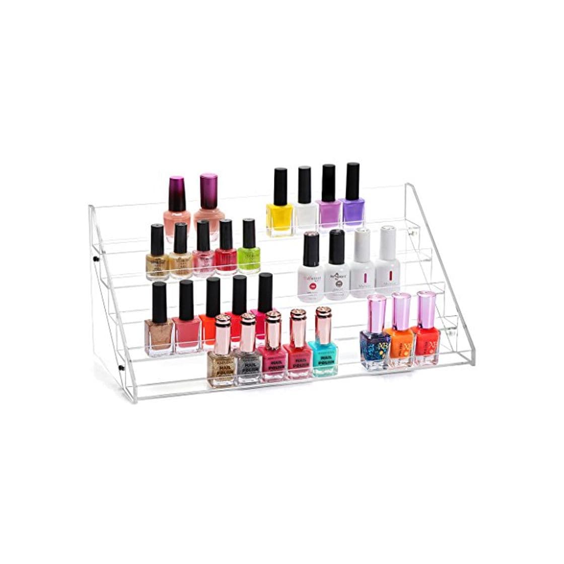 Fashion MyBeautyworld24 esmalte de uñas de pie acrílico esmalte de uñas soporte del lápiz labial Soportes de almacenamiento de alrededor de 70 botellas de uñas esmalte de uñas esmalte de pantalla