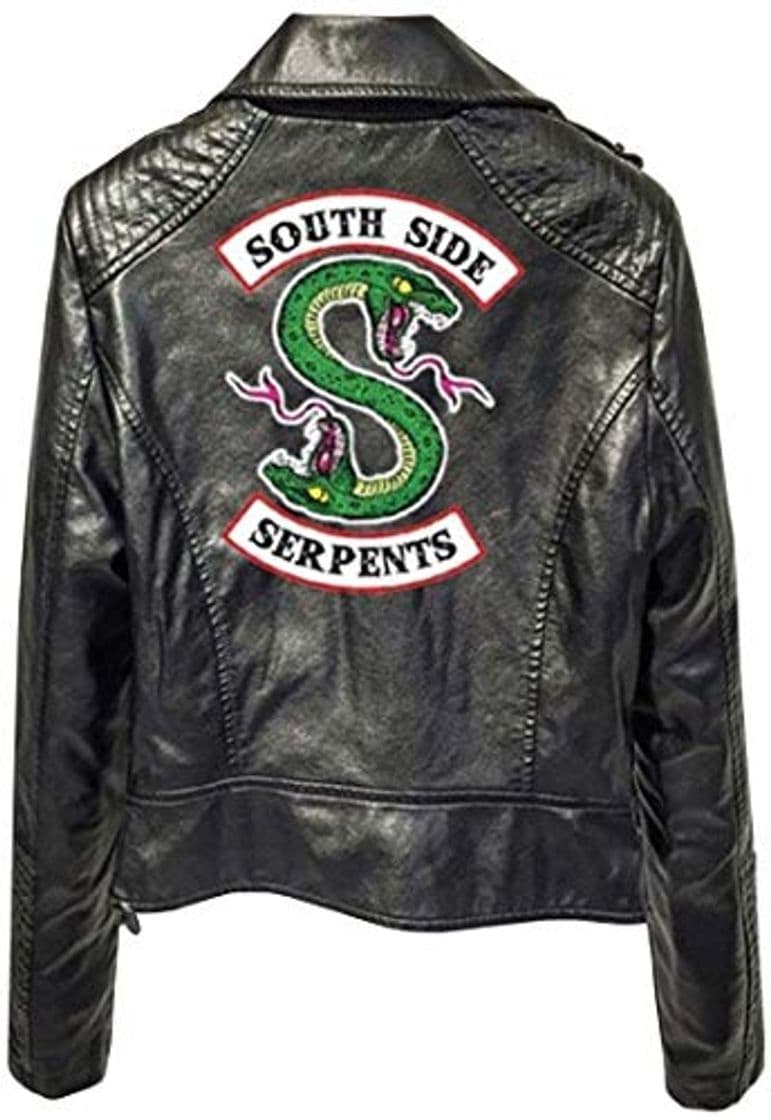 Moda EMILYLE Mujer Riverdale Chaqueta Jacket De Motocicleta Piel Puro Guay South Side