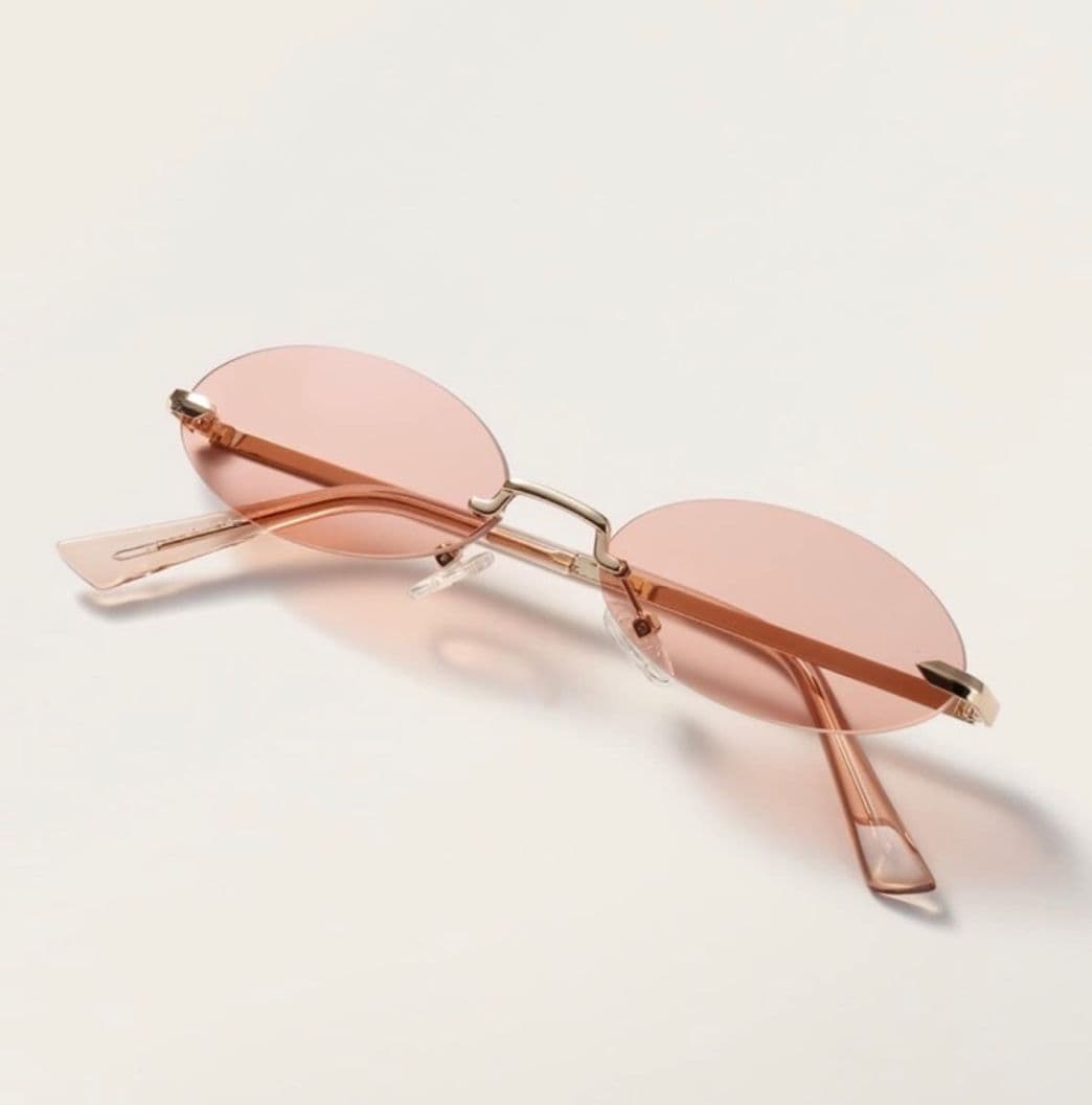 Fashion Rimless Frame Sunglasses With Case SHEIN 