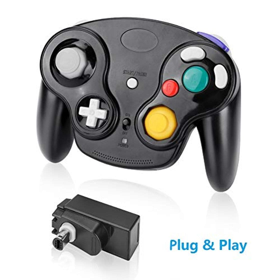 Product Controlador inalámbrico Laelr para Nintendo Switch Gamecube Controlador de gamepad Vibración de doble motor Mini control remoto Controlador NGC Pro Joypad Joystick Compatible con consola de juegos Wii