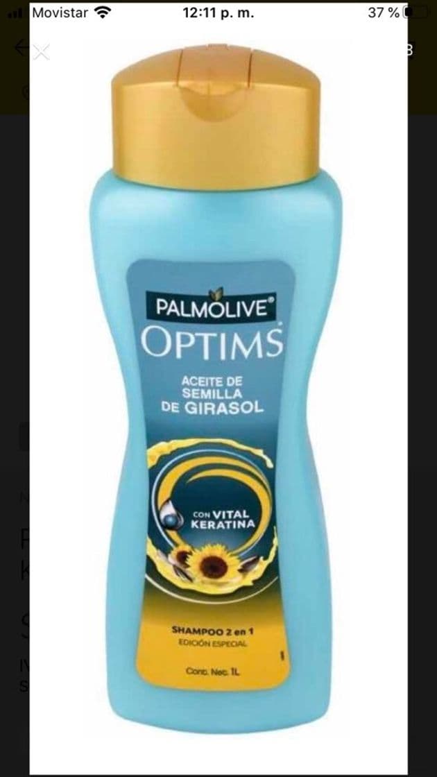 Moda Shampoo Palmolive optims aceite de semilla de girasol 🌻 