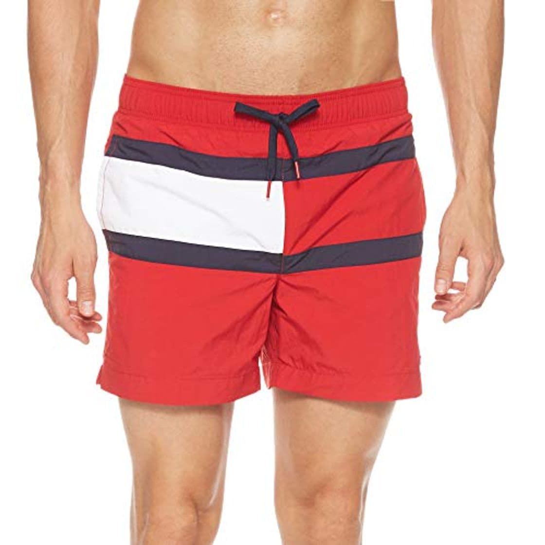 Moda Tommy Hilfiger Medium Drawstring Pantalones Cortos, Rojo