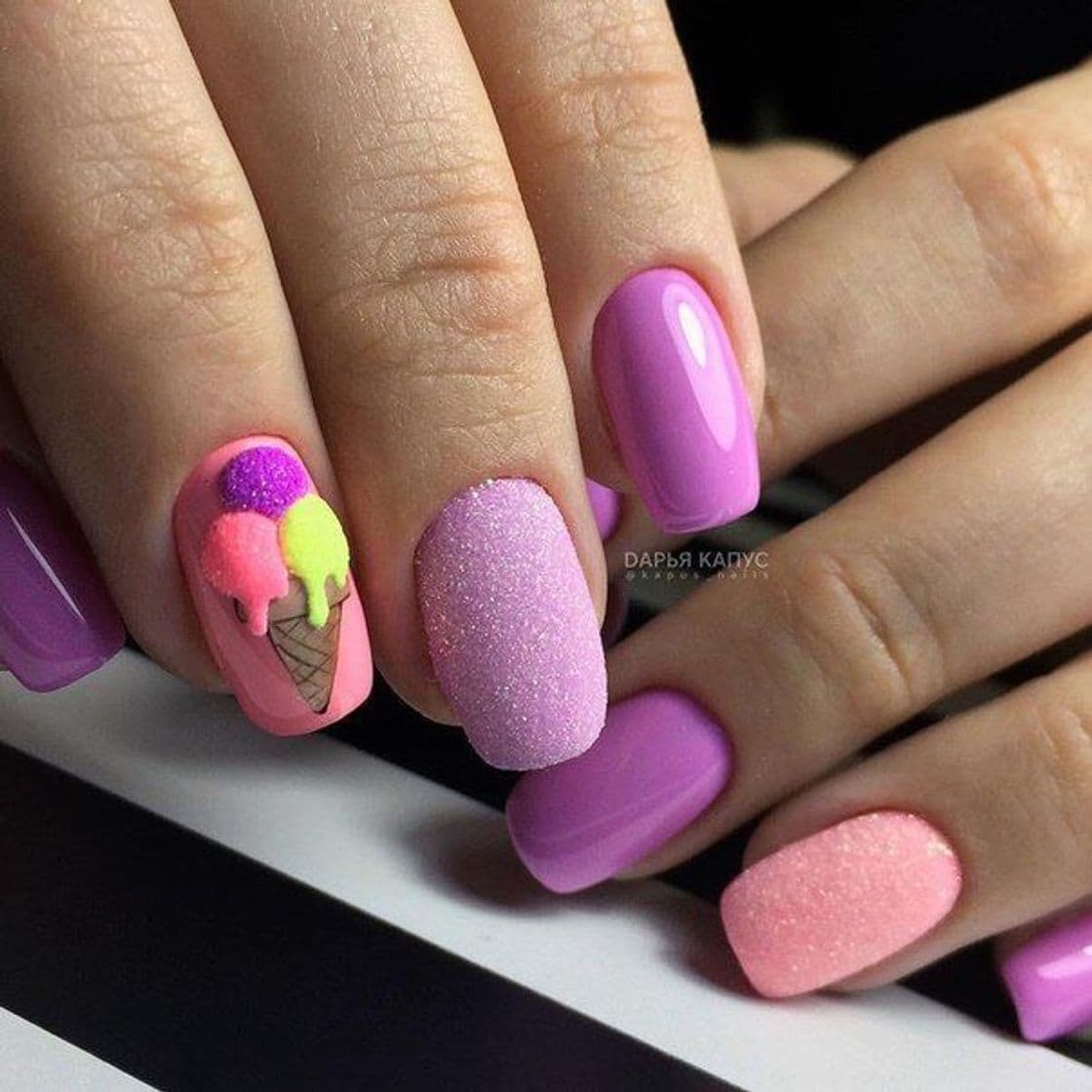 Moda Uñas de helado 🍦💖✨