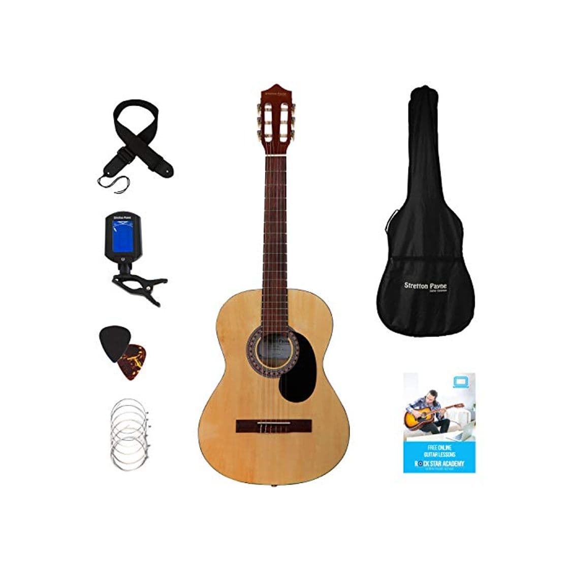 Producto Guitarra clásica Stretton Payne de tamaño completo 4/4