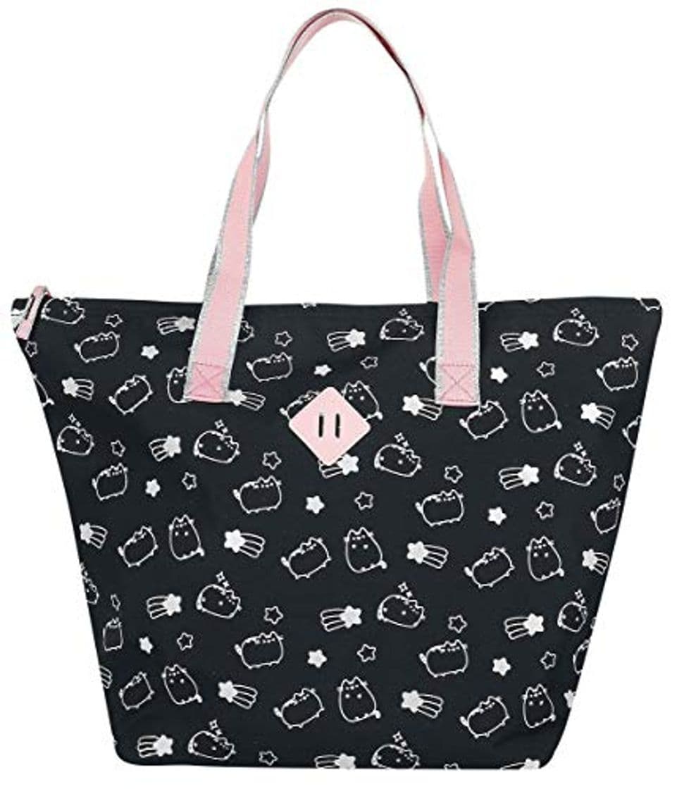 Producto Pusheen Celebrity Bolsa de Tela y Playa, 52 cm, 34.5 Liters, Negro