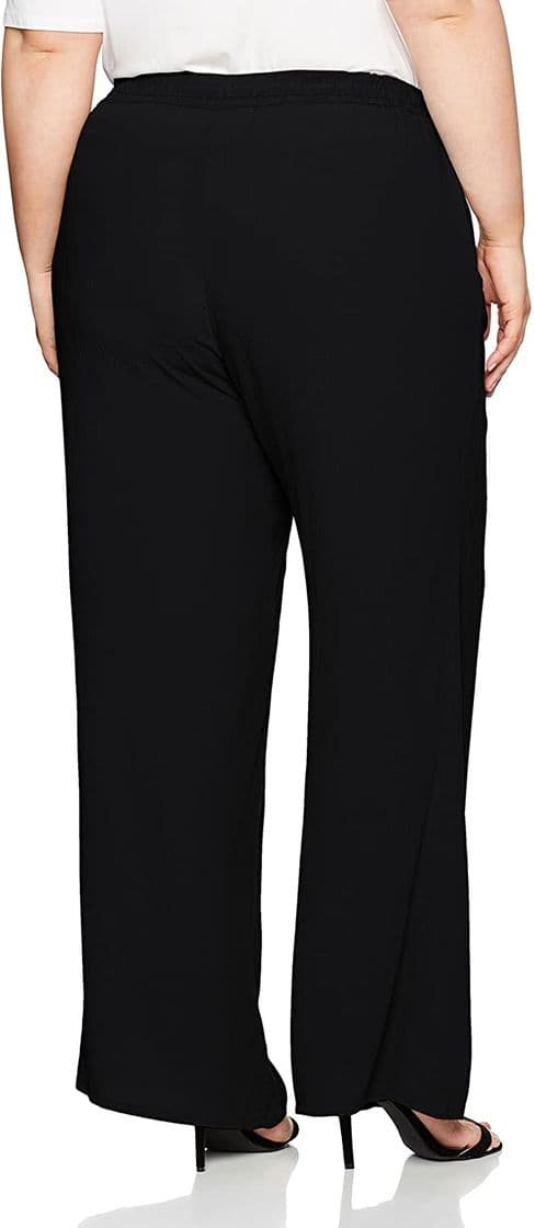 Fashion Ulla Popken Klassische Bengalin Hose Pantalón, Negro