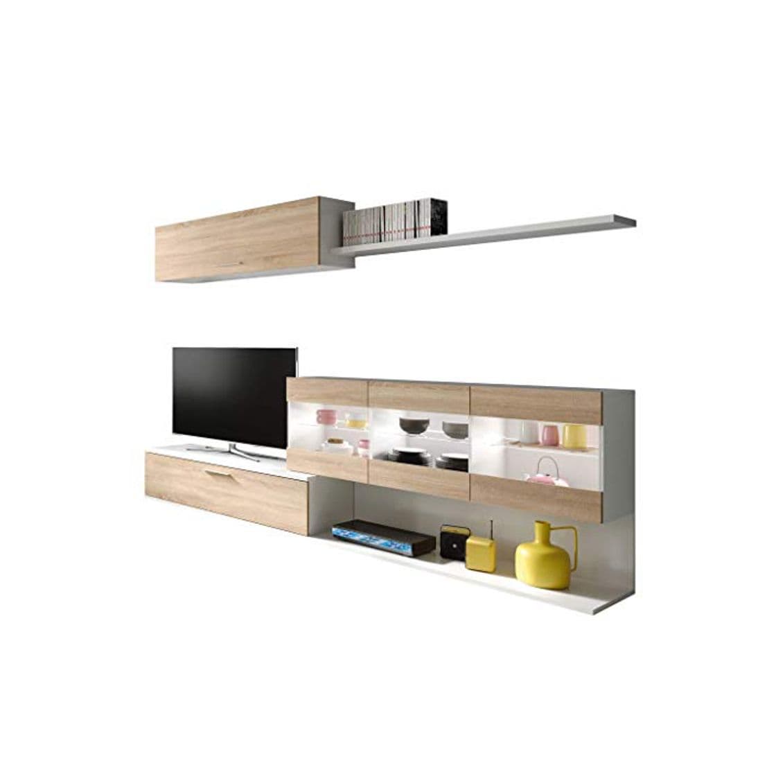 Product Selsey BIANKO - Mueble TV Moderno/Mesa TV/Mueble para Salón / 140 cm