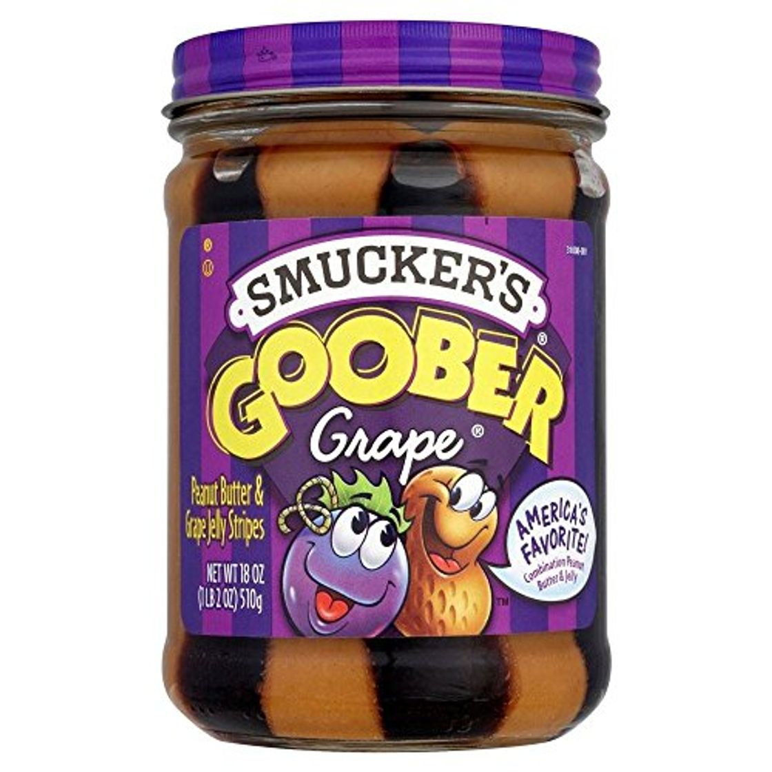 Product Smuckers Mantequilla De Maní Y Jalea Goober Uva Rayas