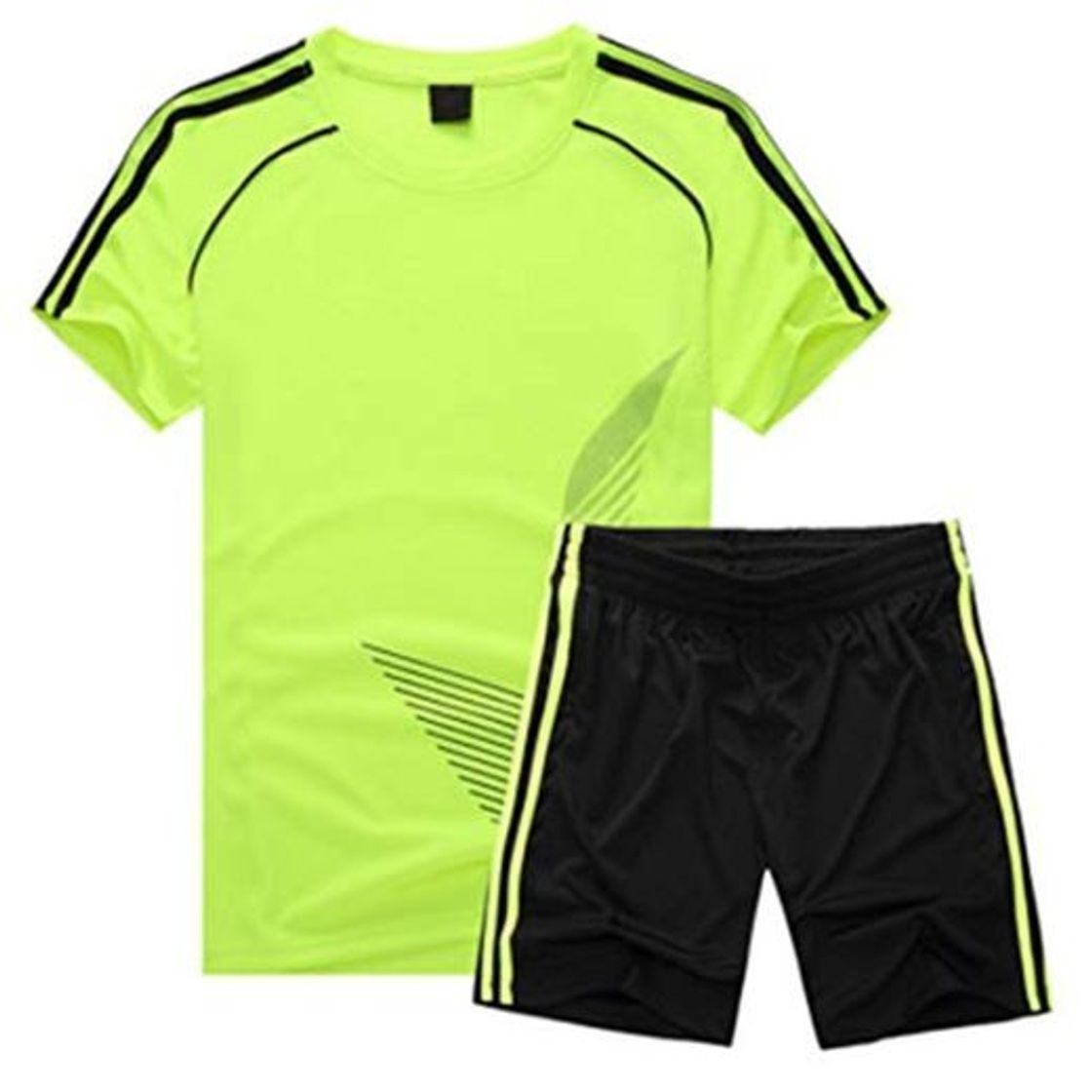 Moda Inlefen Uniforme de Futbol Traje Niño  Manga Corta Sudadera y Pantalones Cortos Niños niñas Ropa de Entrenamiento