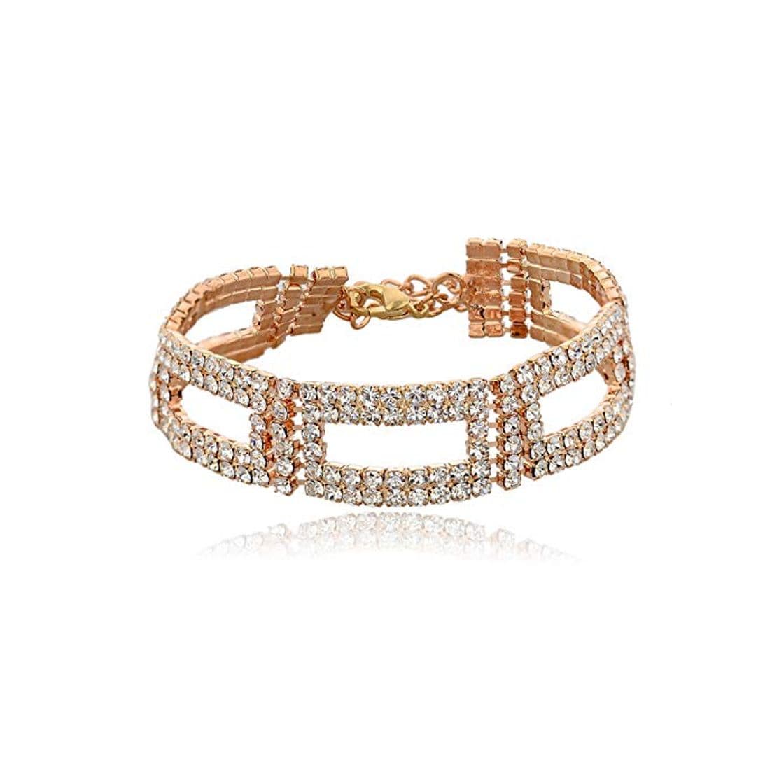 Producto HFLGKLO Marca de Luxo Crystal Ouro Ajustável Pulseiras & Bangles Para Mulheres