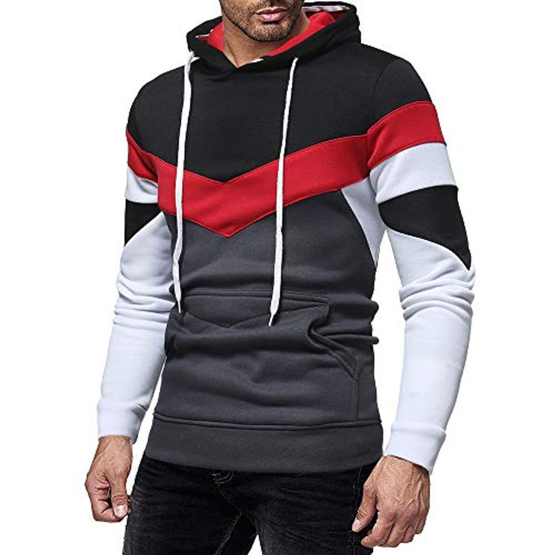 Fashion Hombres Sudadera con Capucha Casual Tops Deporte Blusa Manga Larga De Patchwork Blanca Beisbol Divertidas Camuflaje Calavera Camisas Otoño riou