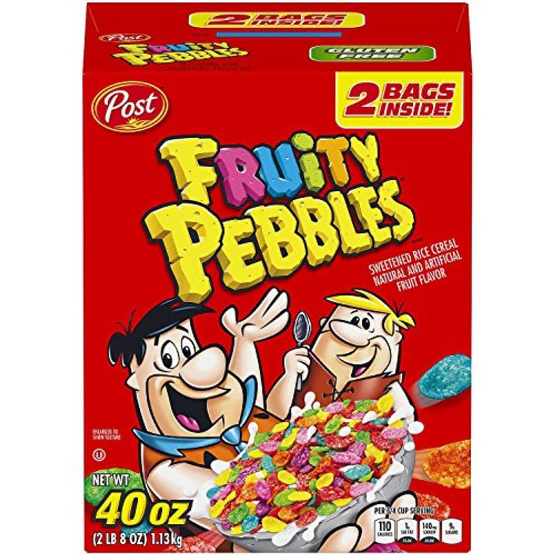 Producto Post Fruity Pebbles Cereal 40 Ounce Box of 2 Bags