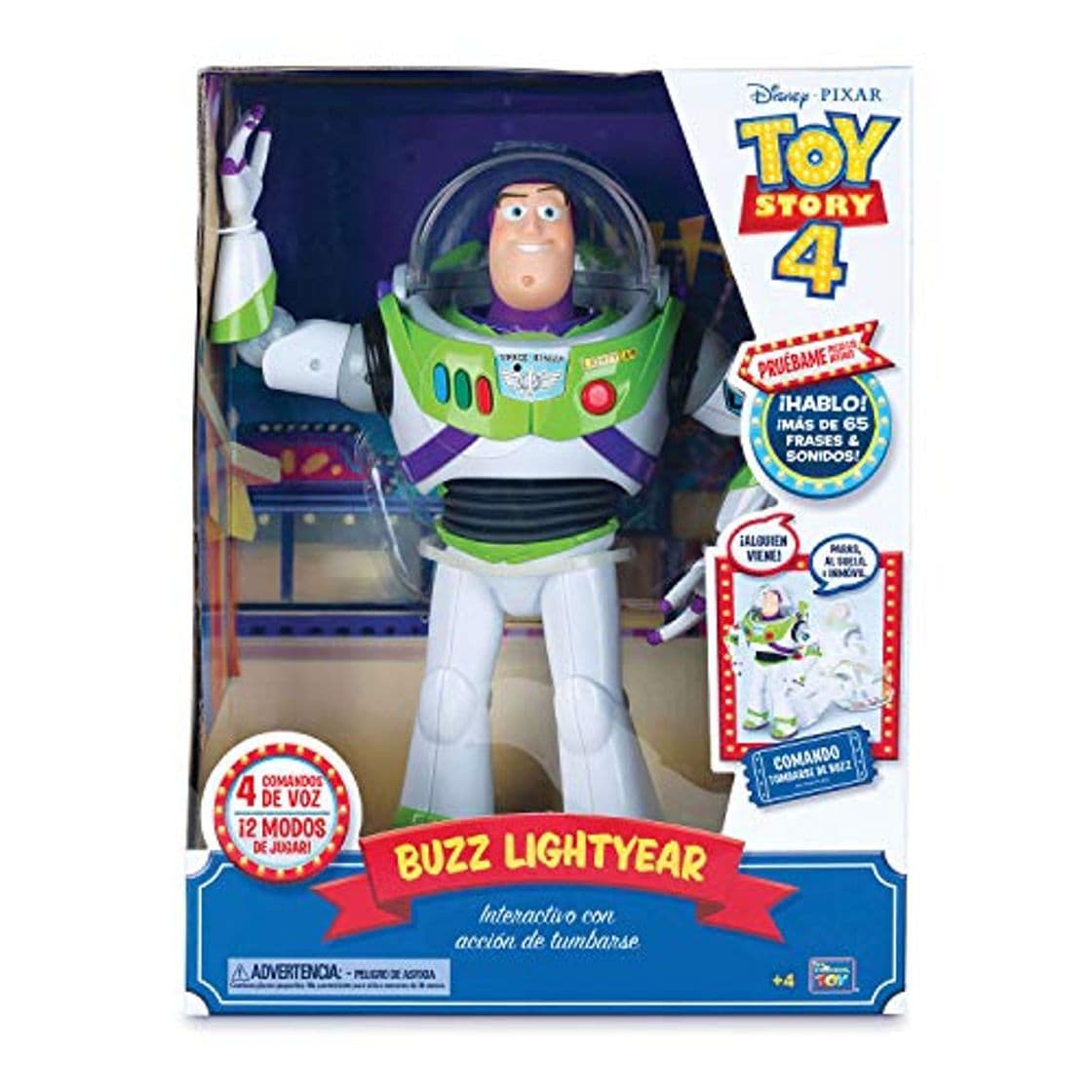 Producto Toy Story Figura Articulada Buzz Lightyear Super Interactivo 30 cm