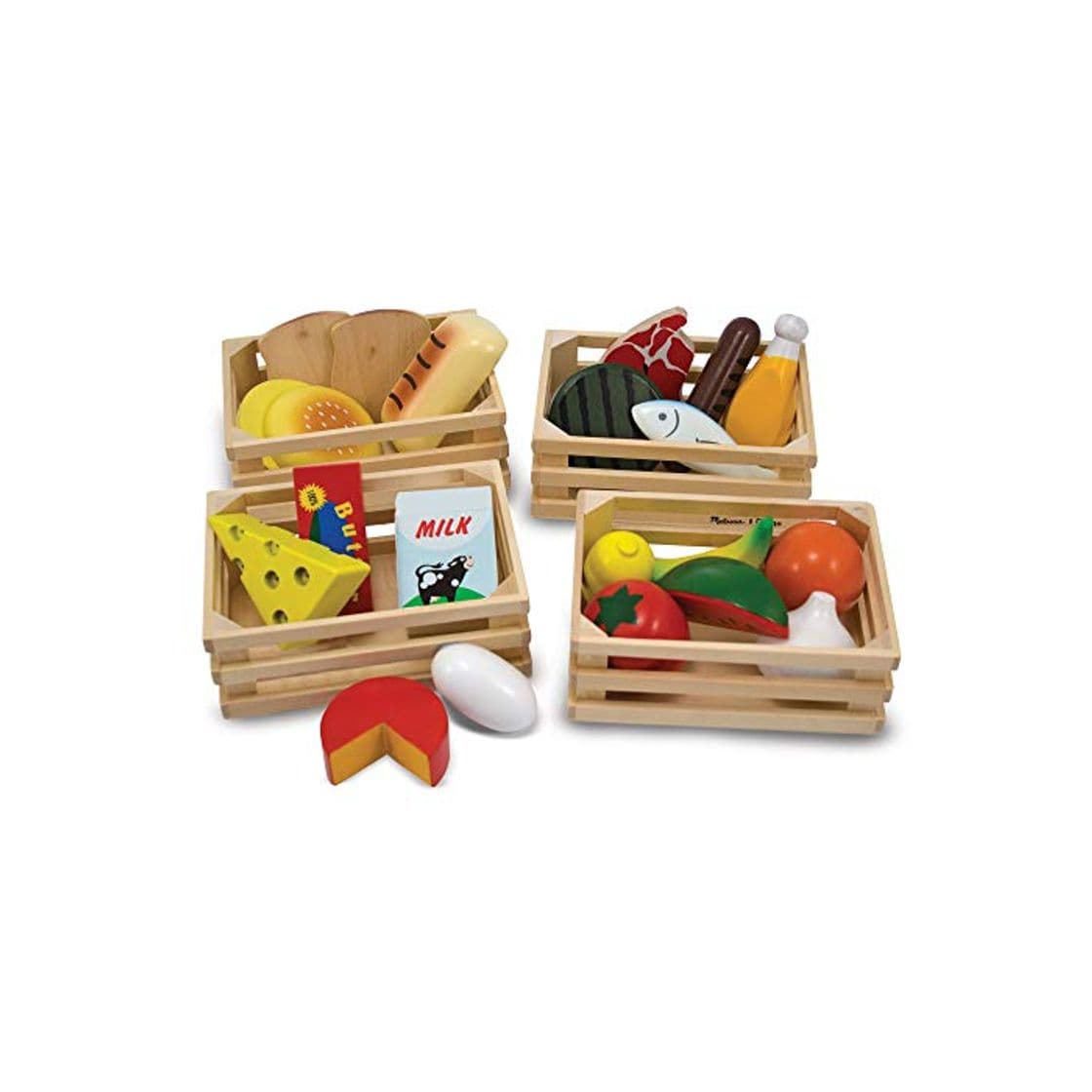 Producto Melissa & Doug Groups Wooden Play Food Comida de Juego de Madera,