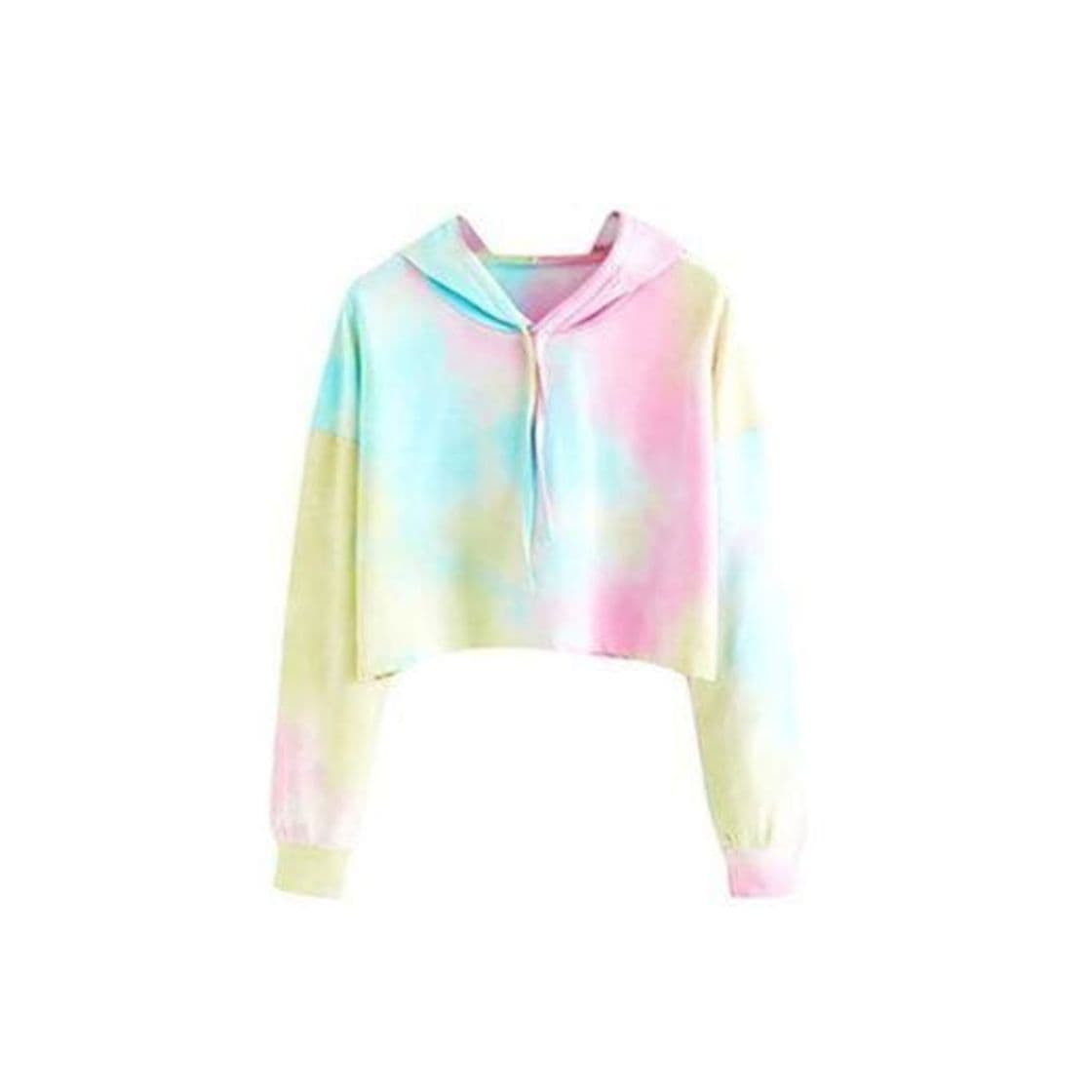 Product Color Tie Dye Sudaderas Tumblr Cortas con Capucha para Mujer Chica Adolescente